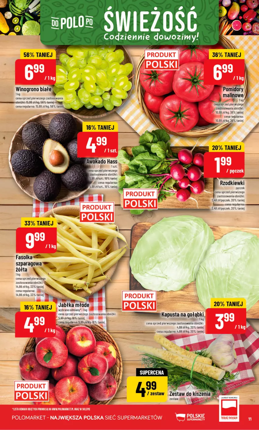 Gazetka promocyjna PoloMarket - Gazetka POLOmarket - ważna 19.08 do 25.08.2026 - strona 11 - produkty: Fa, Jabłka, Pomidory, Wino