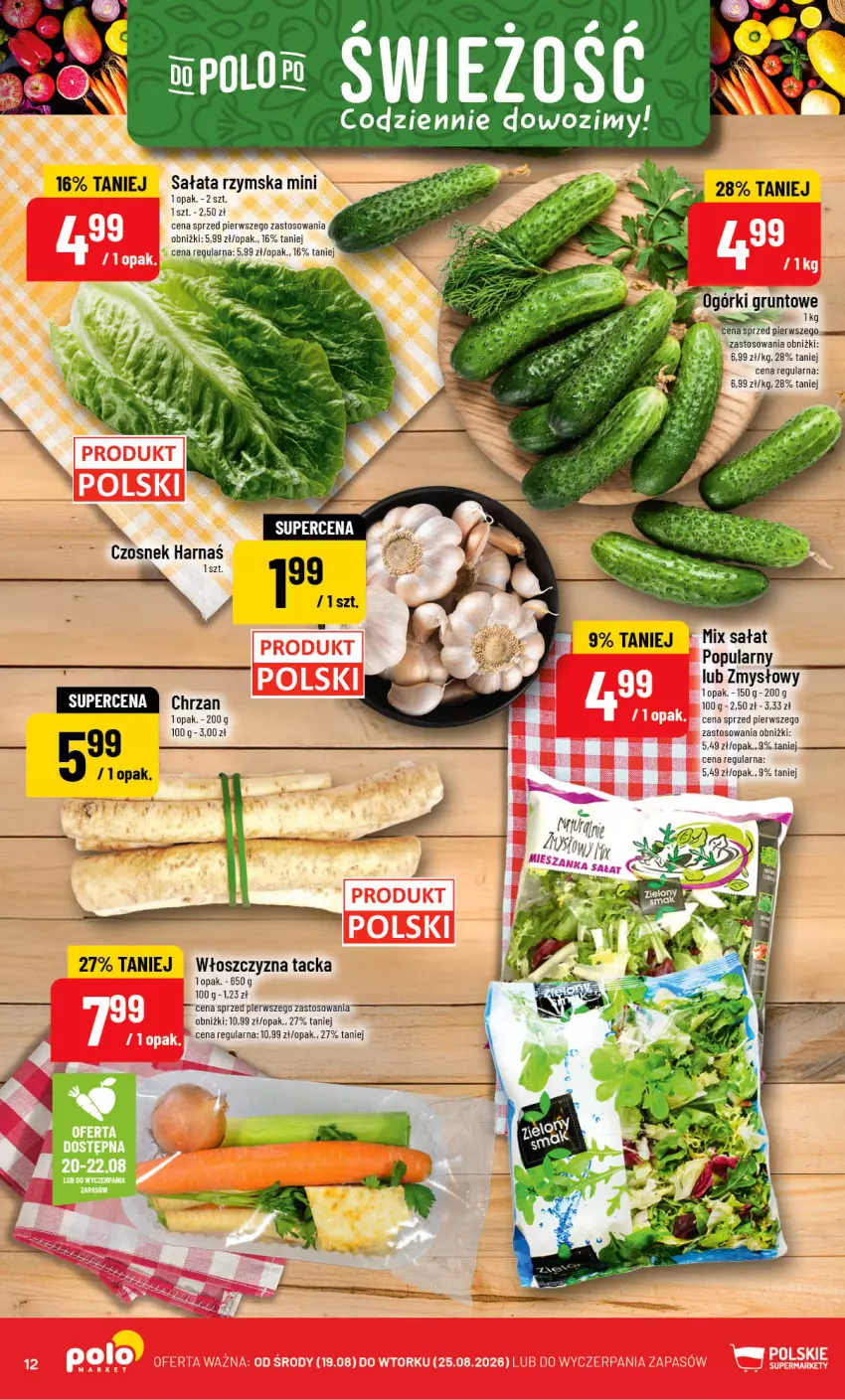 Gazetka promocyjna PoloMarket - Gazetka POLOmarket - ważna 19.08 do 25.08.2026 - strona 12 - produkty: Czosnek, Grunt, Harnaś, Sałat