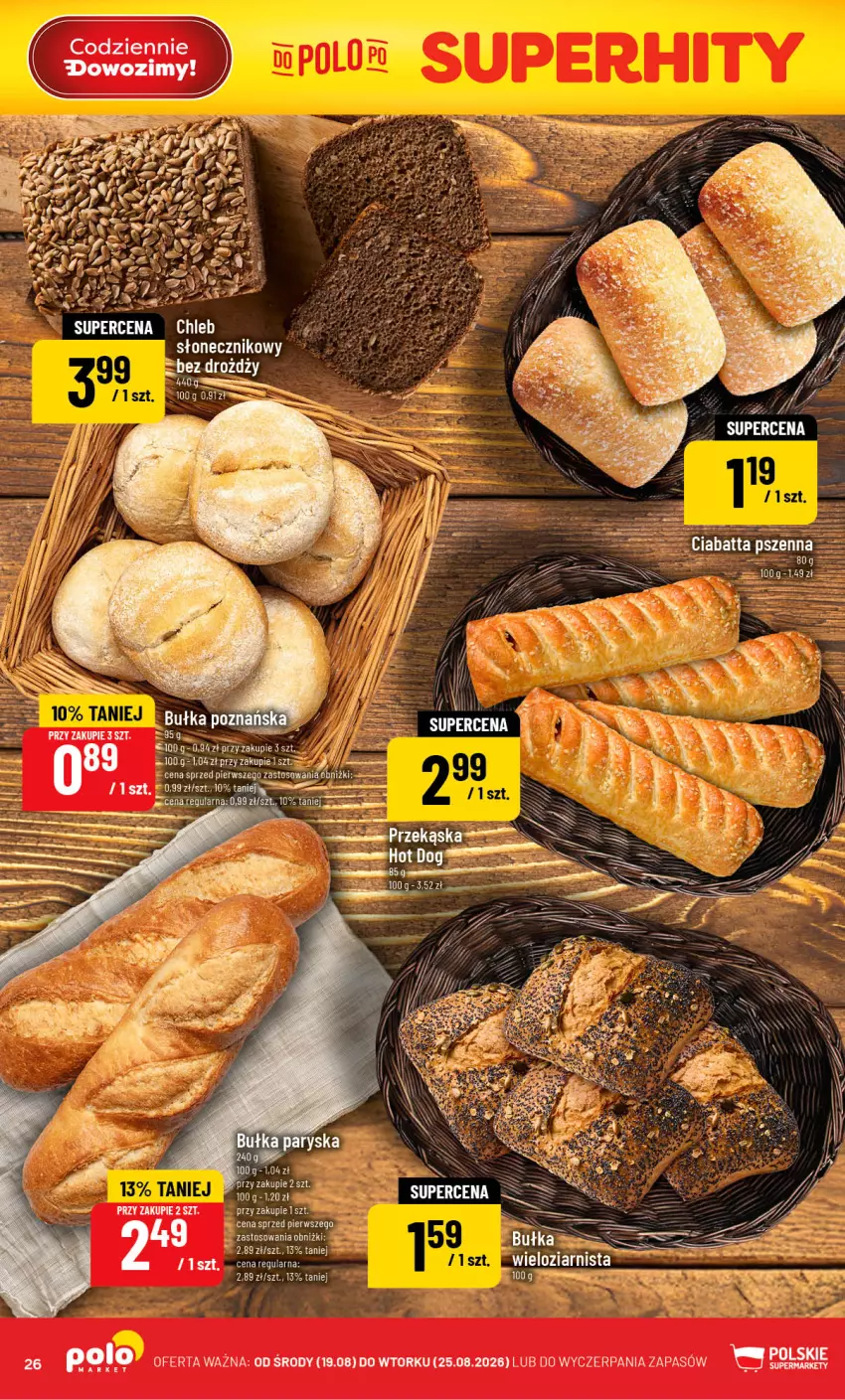 Gazetka promocyjna PoloMarket - Gazetka POLOmarket - ważna 19.08 do 25.08.2026 - strona 26 - produkty: Bułka