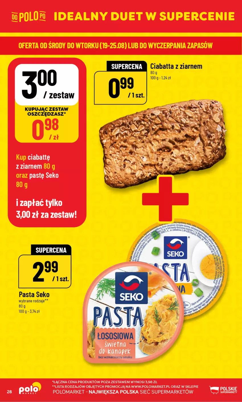 Gazetka promocyjna PoloMarket - Gazetka POLOmarket - ważna 19.08 do 25.08.2026 - strona 28 - produkty: Ciabatta, SEKO