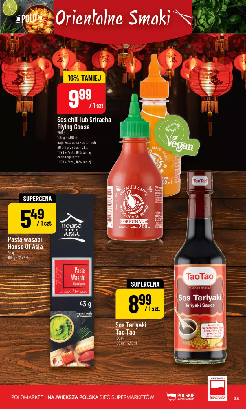 Gazetka promocyjna PoloMarket - Gazetka POLOmarket - ważna 19.08 do 25.08.2026 - strona 33 - produkty: Gin, Pasta wasabi, Sos, TaoTao, Tera, Wasa