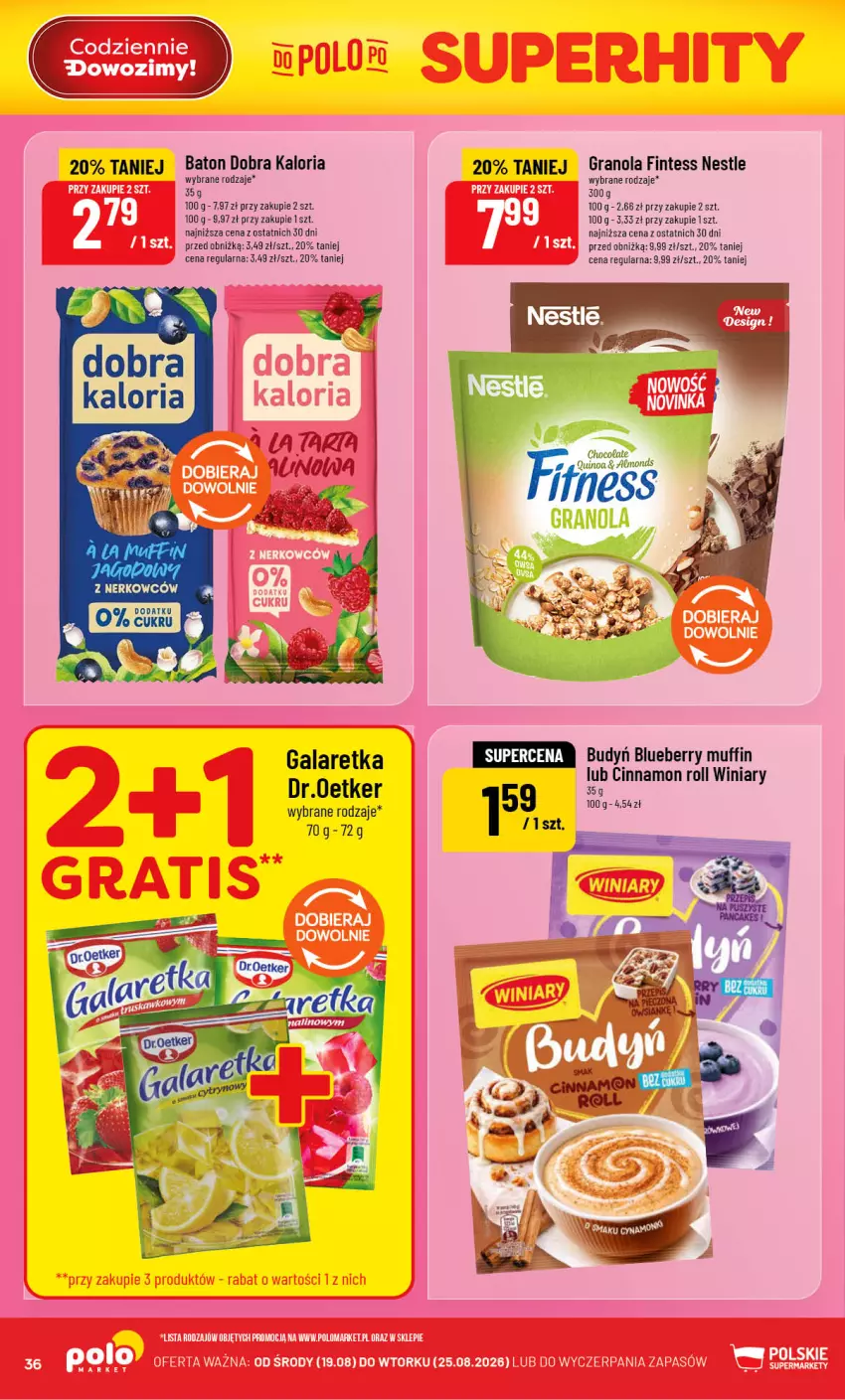 Gazetka promocyjna PoloMarket - Gazetka POLOmarket - ważna 19.08 do 25.08.2026 - strona 36 - produkty: Baton, Budyń, Gala, Galaretka, Gra, Granola, Winiary