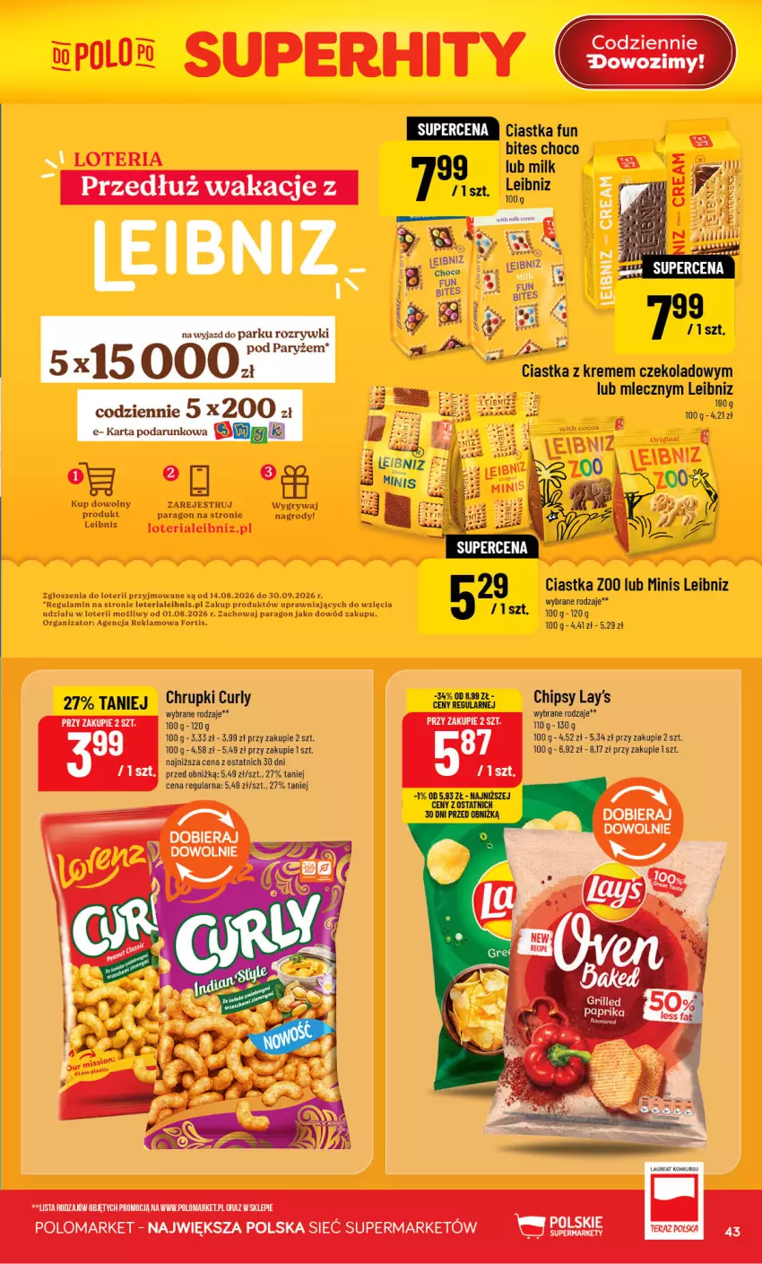 Gazetka promocyjna PoloMarket - Gazetka POLOmarket - ważna 19.08 do 25.08.2026 - strona 43 - produkty: Chipsy, Chrupki, Ciastka, Figi, Gry