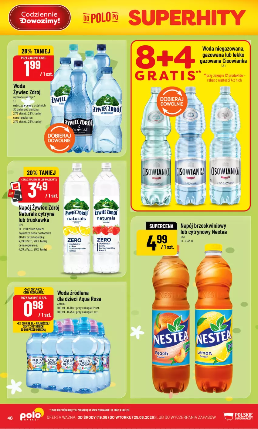 Gazetka promocyjna PoloMarket - Gazetka POLOmarket - ważna 19.08 do 25.08.2026 - strona 48 - produkty: Cisowianka, Dzieci, LANA, Napój, Woda, Woda niegazowana, Woda zrodlana