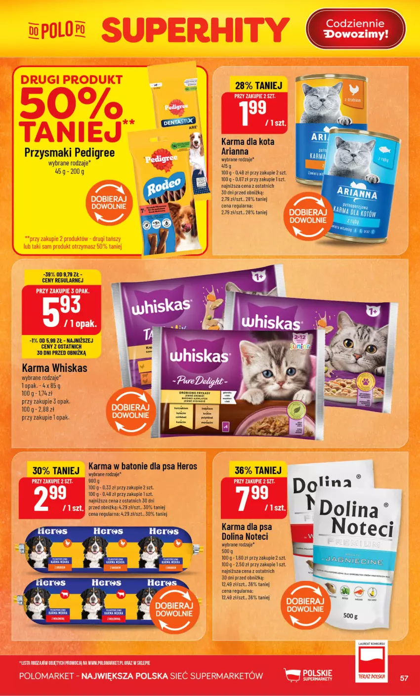 Gazetka promocyjna PoloMarket - Gazetka POLOmarket - ważna 19.08 do 25.08.2026 - strona 57 - produkty: Baton, Pedigree, Przysmaki, Whiskas