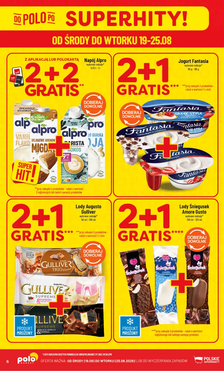 Gazetka promocyjna PoloMarket - Gazetka POLOmarket - ważna 19.08 do 25.08.2026 - strona 6 - produkty: Alpro, Fa, Fanta, Jogurt, Lody, Napój