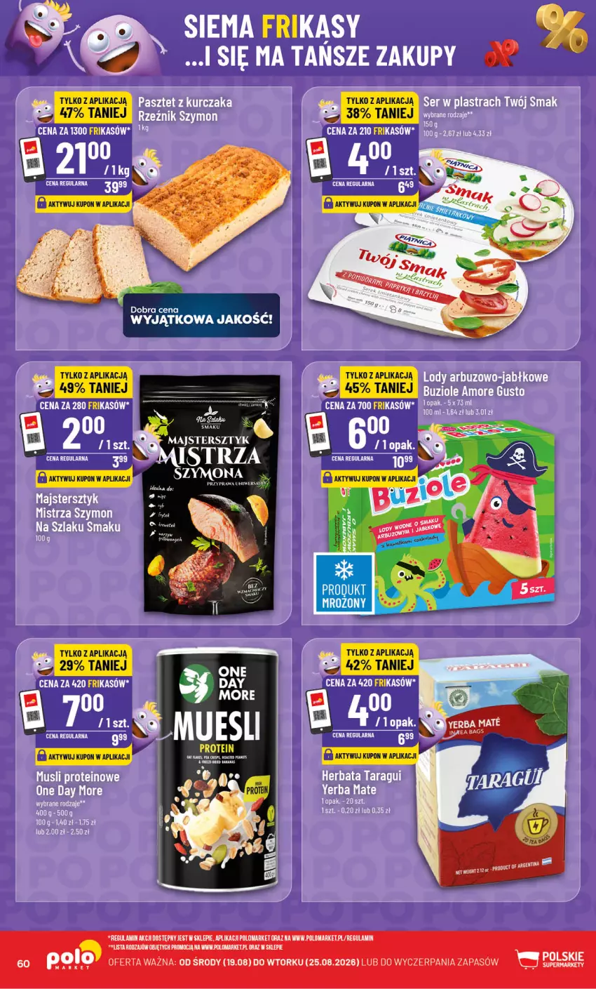 Gazetka promocyjna PoloMarket - Gazetka POLOmarket - ważna 19.08 do 25.08.2026 - strona 60 - produkty: Arbuz, Herbata, Kurczak, Lody, Mus, Pasztet, Ser, Twój Smak