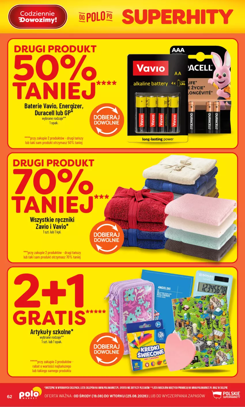 Gazetka promocyjna PoloMarket - Gazetka POLOmarket - ważna 19.08 do 25.08.2026 - strona 62 - produkty: Energizer, Ręcznik