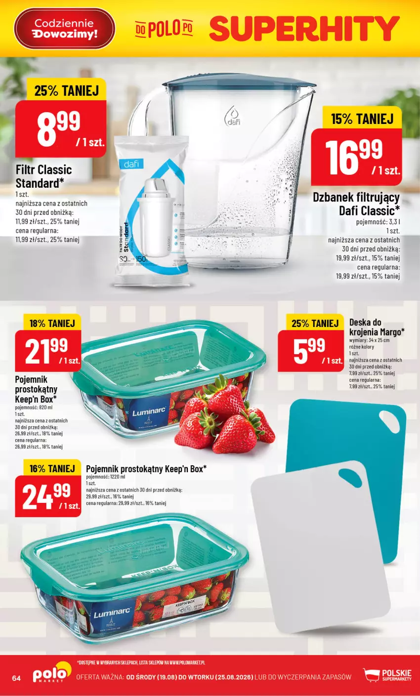 Gazetka promocyjna PoloMarket - Gazetka POLOmarket - ważna 19.08 do 25.08.2026 - strona 64 - produkty: Dzbanek, Dzbanek filtrujący, Pojemnik