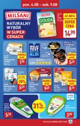 Gazetka promocyjna Aldi - Pełna oferta - Gazetka - ważna od 09.08 do 09.08.2025 - strona 13 - produkty: Ser, Mus, Twaróg, Piątnica, Limburger, Serek homogenizowany, Serek, Burger, Twaróg półtłusty, Gouda, Mleczna kanapka, LG