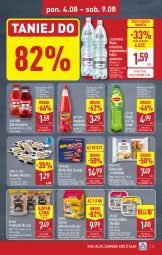 Gazetka promocyjna Aldi - Pełna oferta - Gazetka - ważna od 09.08 do 09.08.2025 - strona 15 - produkty: Goplana, Dawtona, Sok, Mini Grześki, Przekąski dla psa, Ice tea, Wafle, Sanki, LANA, Oranżada, Hellena, Lipton, Grześki, Woda mineralna, Woda, Napój, Cisowianka, Kokos