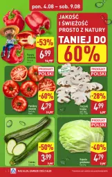 Gazetka promocyjna Aldi - Pełna oferta - Gazetka - ważna od 09.08 do 09.08.2025 - strona 2 - produkty: Piec, Papryka czerwona, Papryka, Pieczarki krojone, Pomidory
