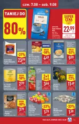 Gazetka promocyjna Aldi - Pełna oferta - Gazetka - ważna od 09.08 do 09.08.2025 - strona 35 - produkty: All Seasons, Sok, Ser, Gra, Migdały, Kawa mielona, Kawa, Szynka, Sok jabłkowy, Galaretki, Tymbark, Herbata, Gala, Michałki, Kukurydza