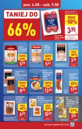 Gazetka promocyjna Aldi - Pełna oferta - Gazetka - ważna od 09.08 do 09.08.2025 - strona 7 - produkty: Piec, Kurczak, Cheddar, Sok, Ser, Salami, Sokołów, Kiełbasa krakowska, Kiełbasa podwawelska, Wawel, Szynka, Polędwiczki z kurczaka, Morliny, Frankfurterki, Schab pieczony, Kiełbasa, Kiełbasa śląska