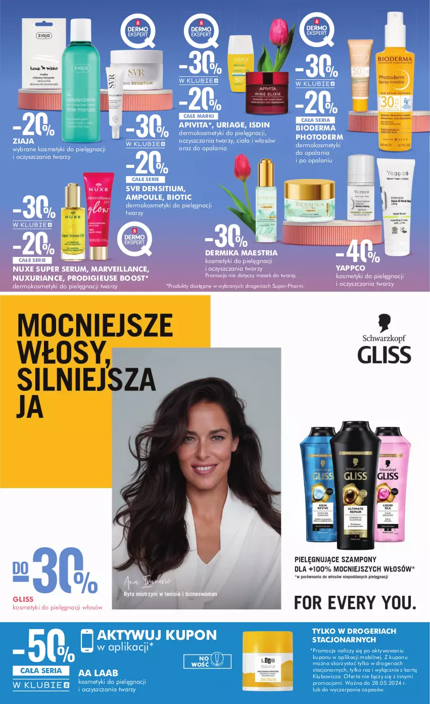 Gazetka promocyjna Super Pharm - ważna 15.05 do 28.05.2024 - strona 9 - produkty: Bioderma, Dermika, Kosmetyki do pielęgnacji, Mobil, Nuxe, Rum, Ser, Serum, SVR, Ziaja