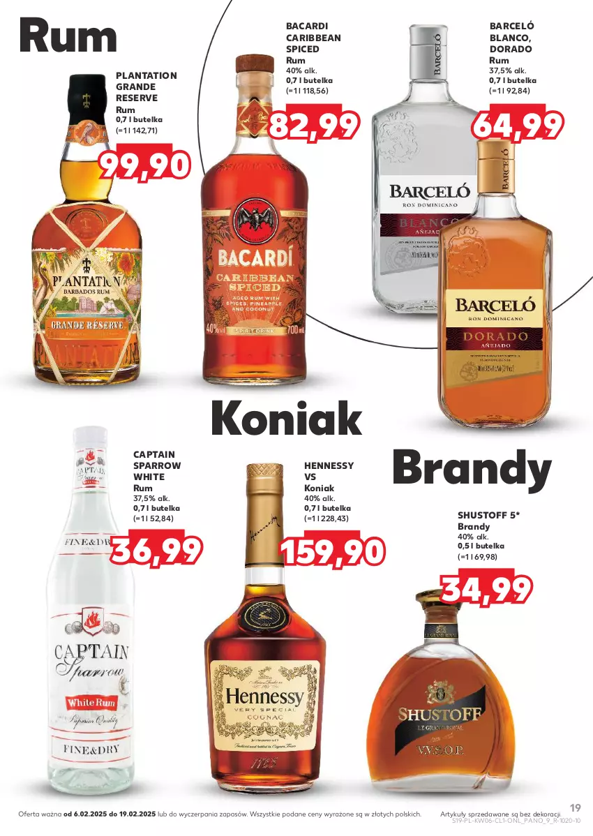 Gazetka promocyjna Kaufland - Barek Kauflandu - ważna 06.02 do 19.02.2025 - strona 19 - produkty: Bacardi, Brandy, Gra, Plantation, Rum, Ser