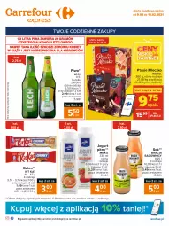 Gazetka promocyjna Carrefour - Gazetka Express - Gazetka - ważna od 15.02 do 15.02.2021 - strona 1 - produkty: Piwa, Piwo, Piec, Kit Kat, Sok, Gra, Jogurt, Kosz, Mleczko, Ptasie mleczko, Baton, Jogurt pitny