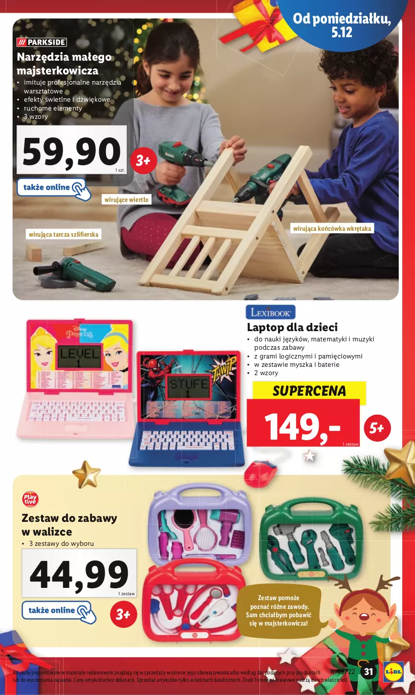 Gazetka promocyjna Lidl - GAZETKA - ważna 05.12 do 11.12.2022 - strona 31 - produkty: Dzieci, Gra, Mysz, Top, Wkręt