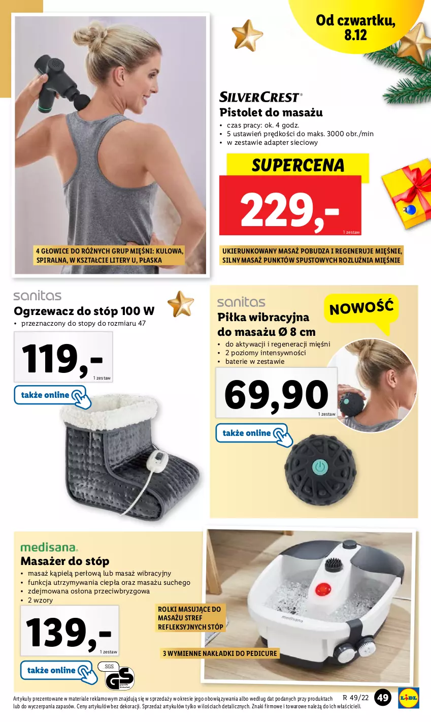 Gazetka promocyjna Lidl - GAZETKA - ważna 05.12 do 11.12.2022 - strona 51 - produkty: Masażer, Pistolet, Rolki, Top