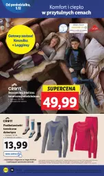 Gazetka promocyjna Lidl - GAZETKA - Gazetka - ważna od 11.12 do 11.12.2022 - strona 14 - produkty: Gin, Kosz, Koszulka, Legginsy, Bielizna, Dzieci, LG