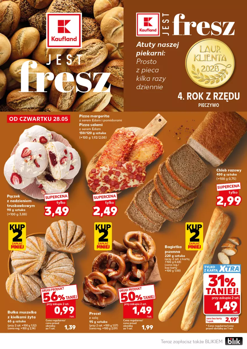 Gazetka promocyjna Kaufland - Mocny Start - ważna 01.06 do 02.06.2026 - strona 16 - produkty: Bułka, Chleb, Edam, Mus, Pączek, Piec, Pieczywo, Pizza, Salami, Ser