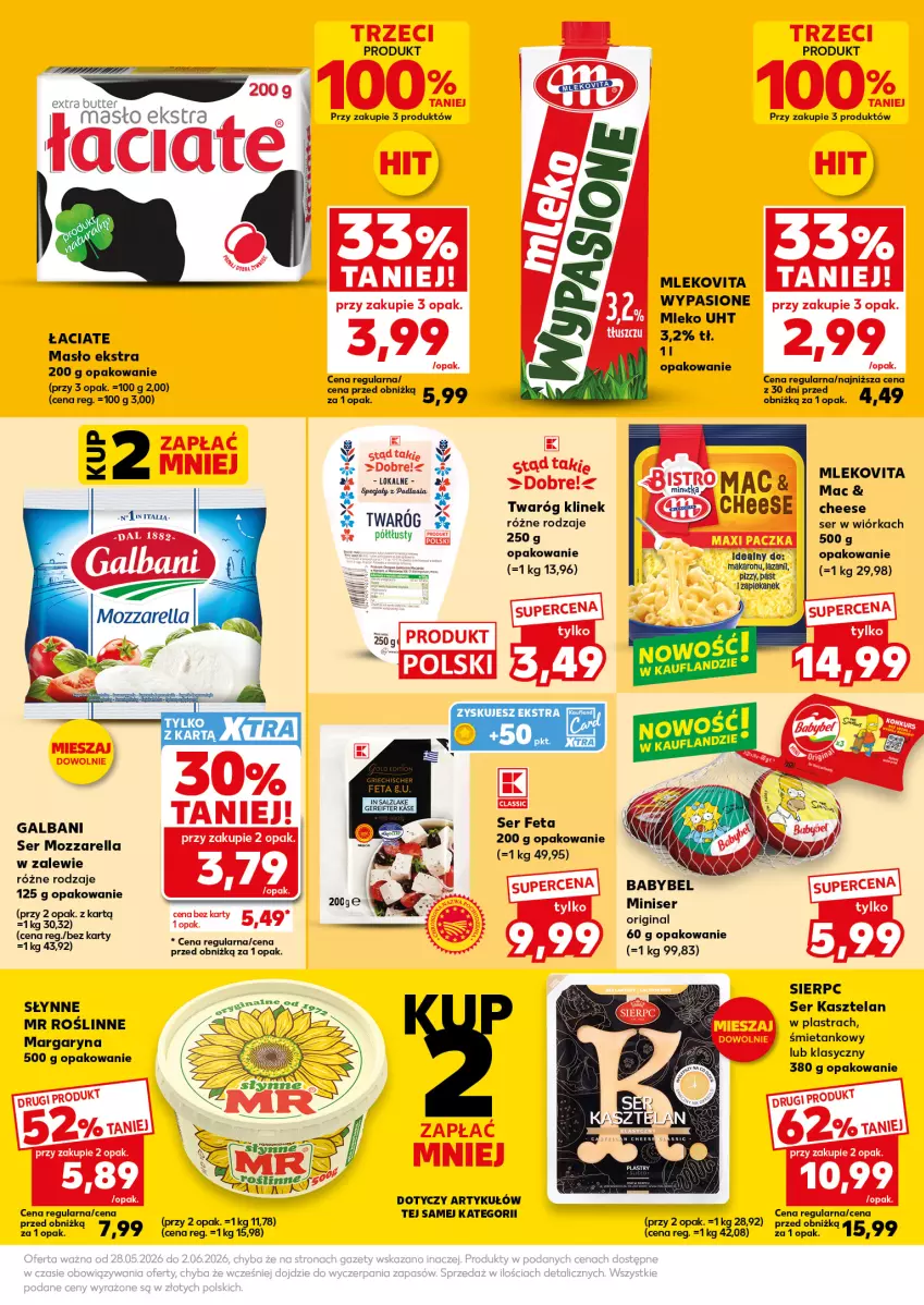 Gazetka promocyjna Kaufland - Mocny Start - ważna 01.06 do 02.06.2026 - strona 25 - produkty: Fa, Feta, Gin, Kasztelan, Margaryna, Masło, Mleko, Mlekovita, Mozzarella, Ser, Ser Kasztelan, Słynne, Twaróg