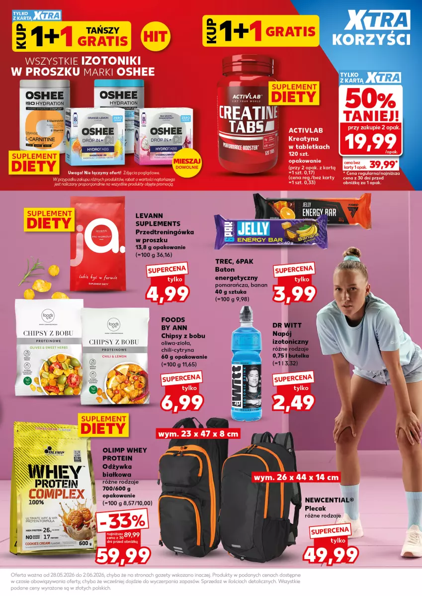 Gazetka promocyjna Kaufland - Mocny Start - ważna 01.06 do 02.06.2026 - strona 27 - produkty: Baton, Chipsy, Fa, Noż, Odżywka, Plecak