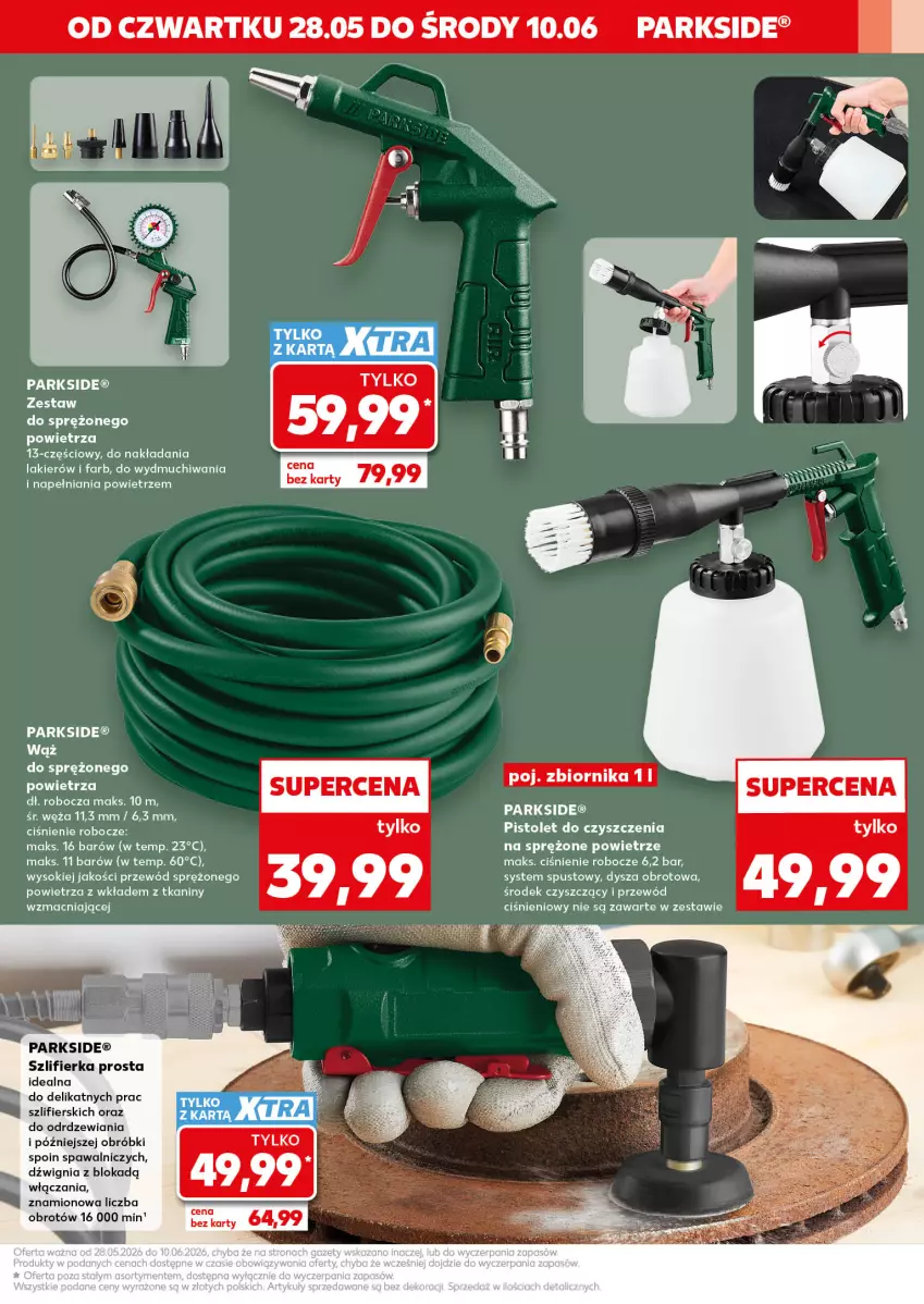 Gazetka promocyjna Kaufland - Mocny Start - ważna 01.06 do 02.06.2026 - strona 29 - produkty: Dźwig, Lack, Parkside, Pistolet, Przewód, Sok, Szlifierka