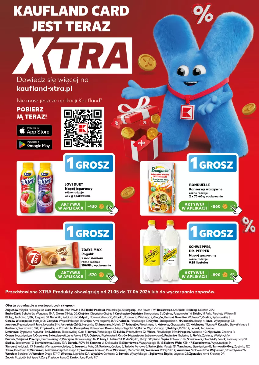 Gazetka promocyjna Kaufland - Mocny Start - ważna 01.06 do 02.06.2026 - strona 32 - produkty: BIC, Bonduelle, Gry, Jogurt, Kosz, LANA, Napój, Napój gazowany, Napój jogurtowy, Piast, Piec, Podlaski, Rogal, Schweppes, Ser, Sok, Szal, Tera, Wino
