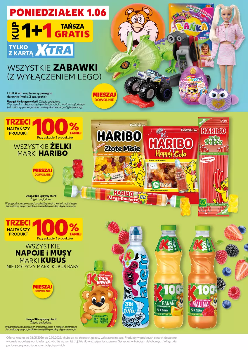 Gazetka promocyjna Kaufland - Mocny Start - ważna 01.06 do 02.06.2026 - strona 5 - produkty: Gra, Haribo, Kubuś, LEGO, Mus, Napoje, Por, Waga