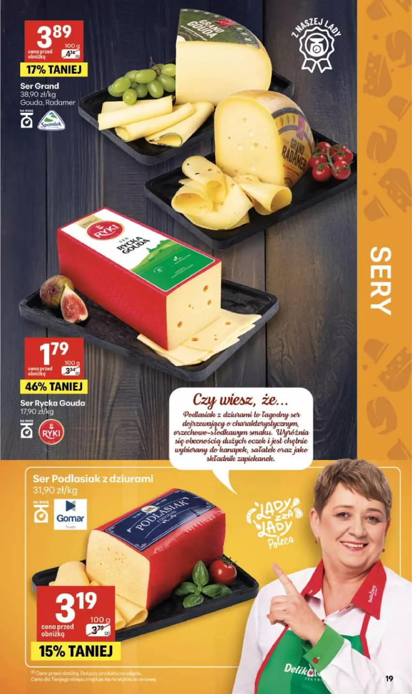Gazetka promocyjna Delikatesy Centrum - Franczyza DC27 Czwartek - ważna 02.07 do 08.07.2026 - strona 19 - produkty: Fa, Gouda, Gra, Radamer, Ser