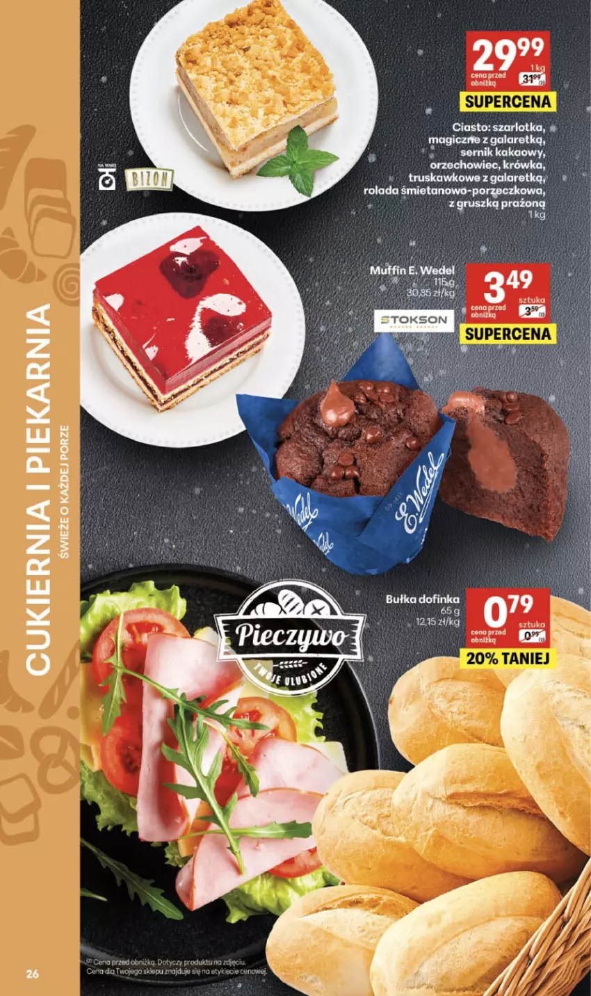 Gazetka promocyjna Delikatesy Centrum - Franczyza DC27 Czwartek - ważna 02.07 do 08.07.2026 - strona 26 - produkty: Cukier, Gala, Kakao, Rolada, Ser, Szarlotka