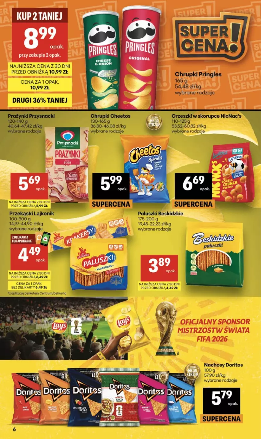 Gazetka promocyjna Delikatesy Centrum - Franczyza DC27 Czwartek - ważna 02.07 do 08.07.2026 - strona 6 - produkty: Chrupki, Lajkonik, Orzeszki, Orzeszki w skorupce, Pringles, Rum