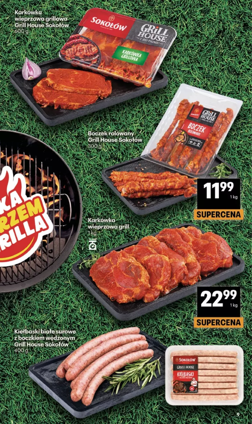Gazetka promocyjna Delikatesy Centrum - Franczyza DC27 Czwartek - ważna 02.07 do 08.07.2026 - strona 9 - produkty: Boczek, Grill, Kawa, Sok, Sokołów