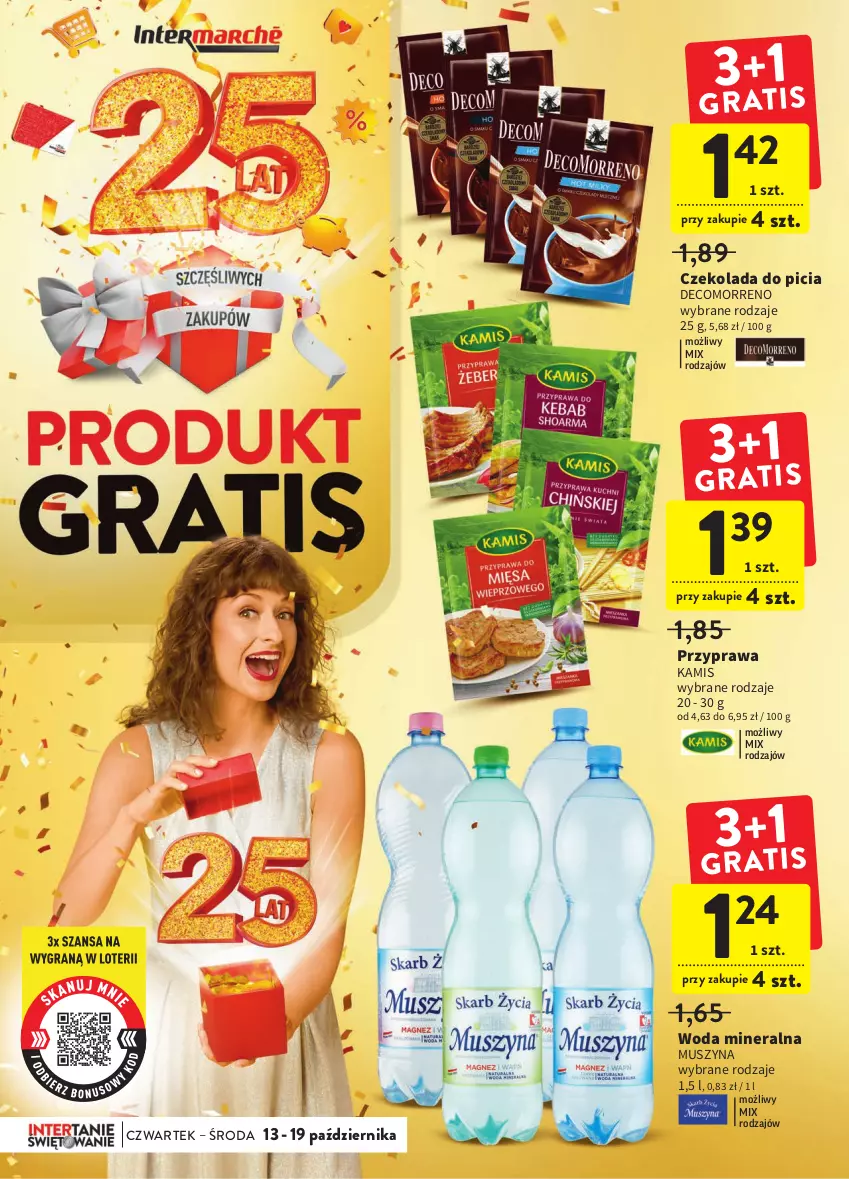 Gazetka promocyjna Intermarche - Gazetka Intermarche - ważna 13.10 do 19.10.2022 - strona 10 - produkty: Czekolada, Kamis, Mus, Szyna, Woda, Woda mineralna