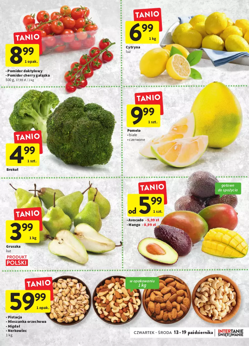 Gazetka promocyjna Intermarche - Gazetka Intermarche - ważna 13.10 do 19.10.2022 - strona 15 - produkty: Avocado, Mango, Mieszanka orzechowa, Pomelo