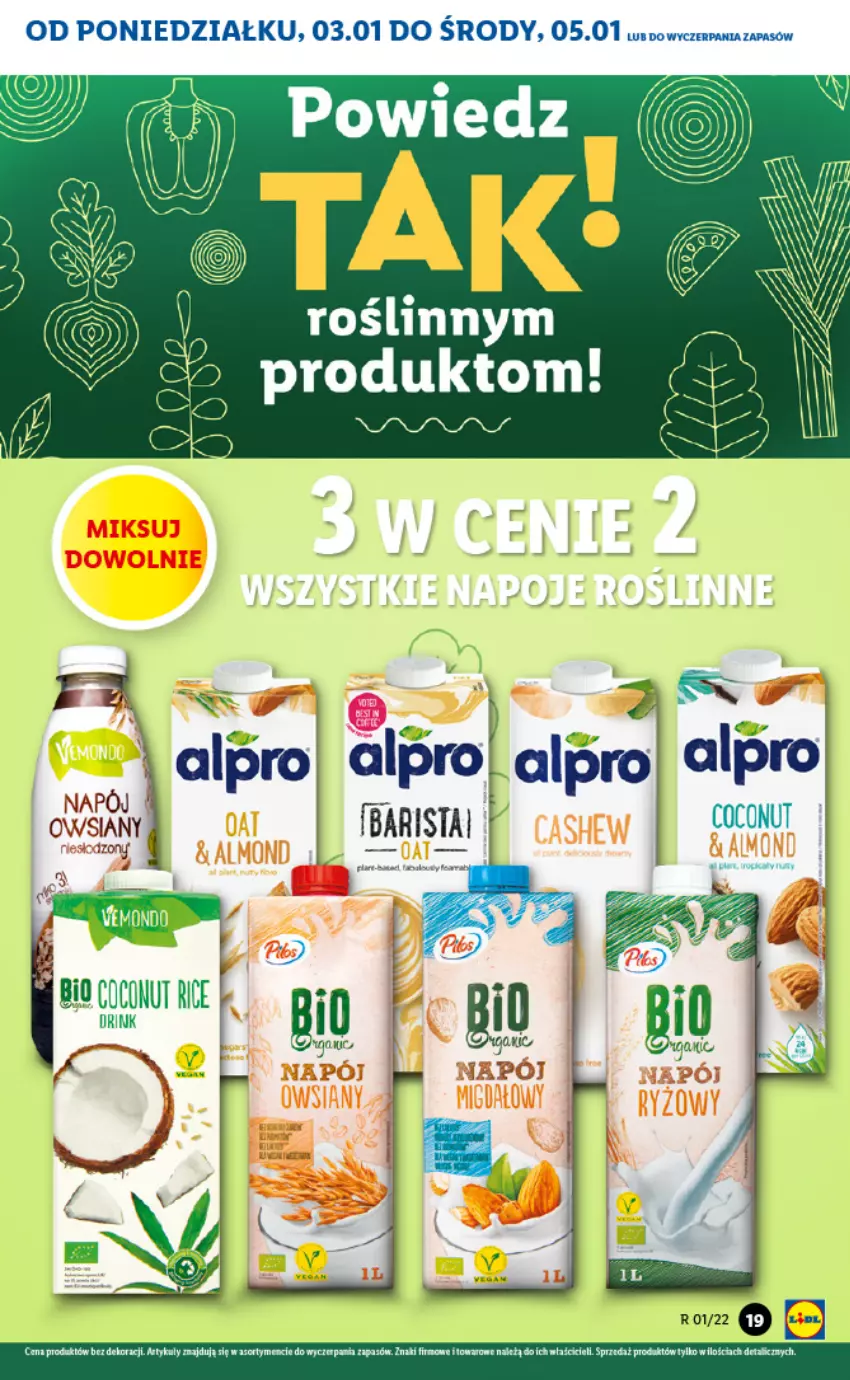 Gazetka promocyjna Lidl - GAZETKA - ważna 03.01 do 05.01.2022 - strona 19 - produkty: Alpro, Napój