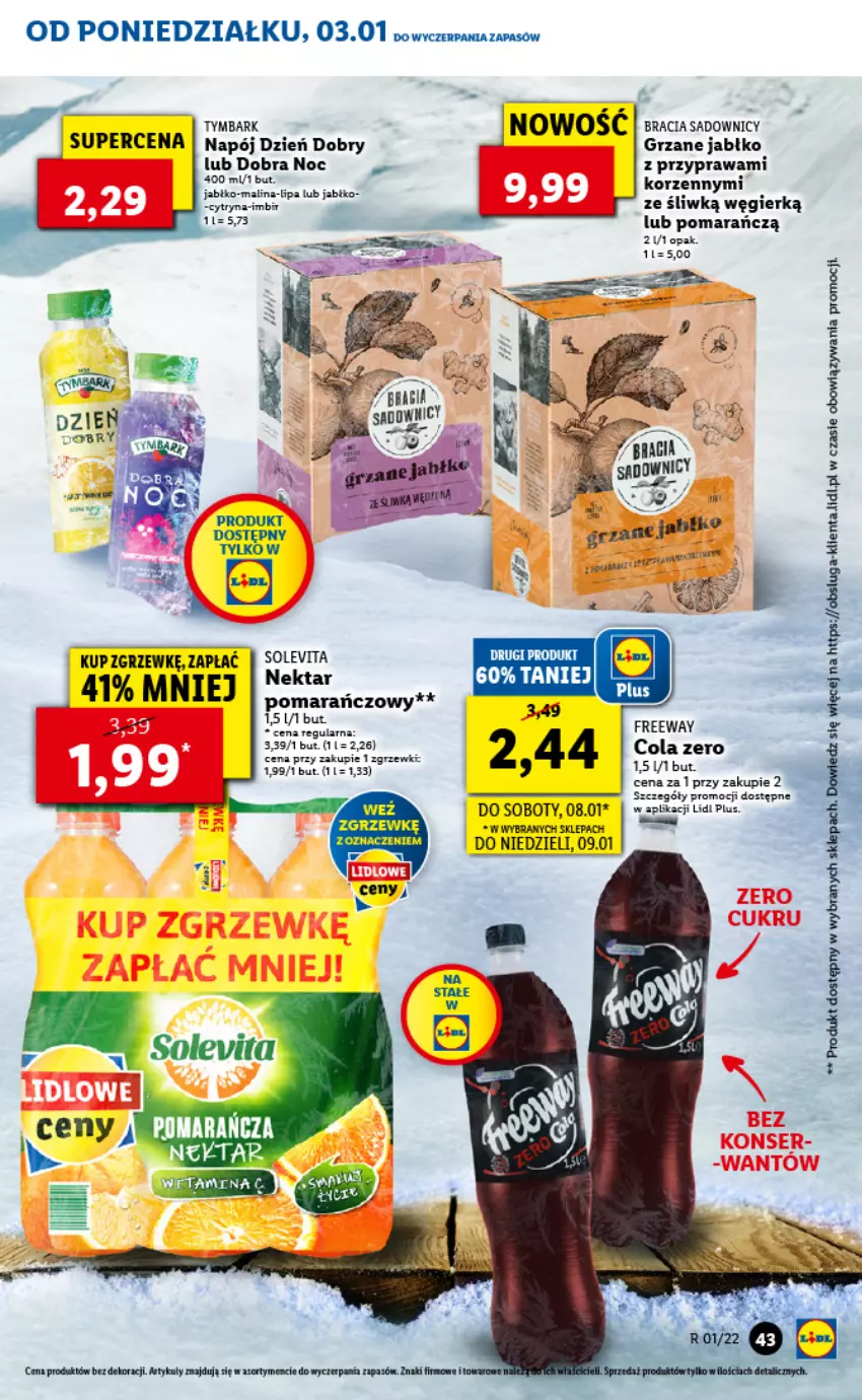 Gazetka promocyjna Lidl - GAZETKA - ważna 03.01 do 05.01.2022 - strona 43 - produkty: Napój, Ser, Tymbark