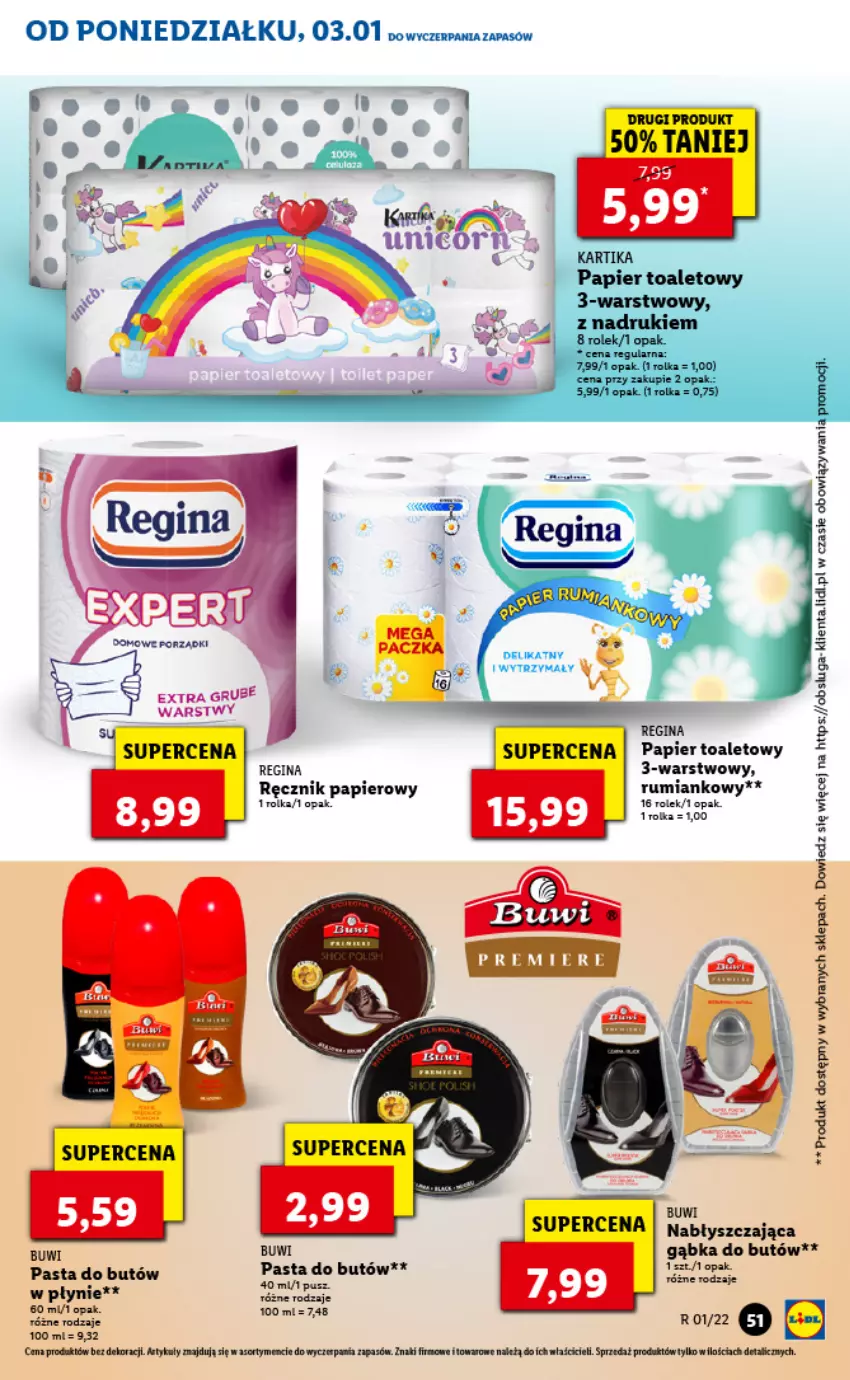 Gazetka promocyjna Lidl - GAZETKA - ważna 03.01 do 05.01.2022 - strona 51 - produkty: Gin, Papier, Papier toaletowy, Ręcznik, Rum