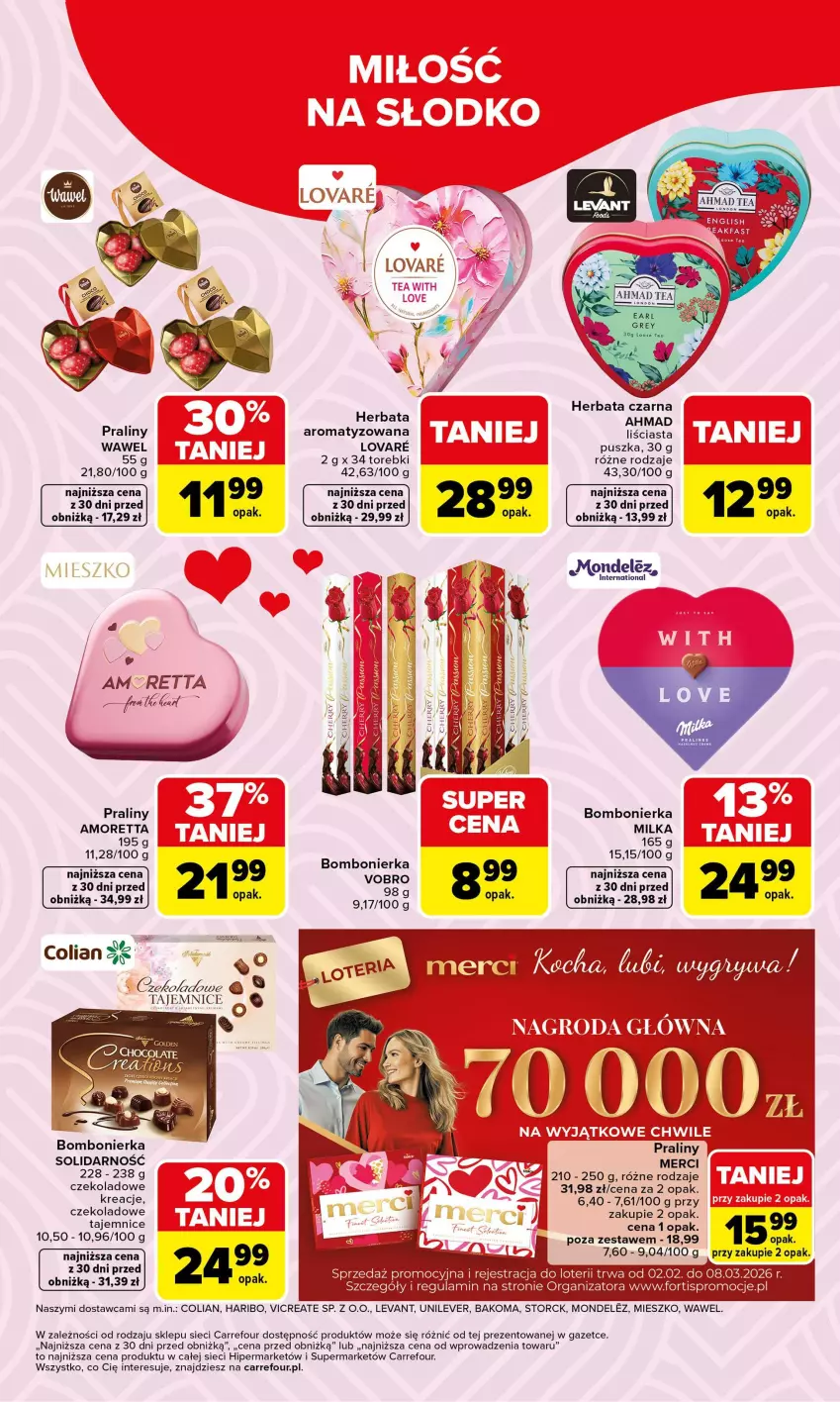 Gazetka promocyjna Carrefour - Gazetka Walentynki - ważna 09.02 do 14.02.2026 - strona 5 - produkty: Bakoma, Fa, Haribo, Milka, Wawel