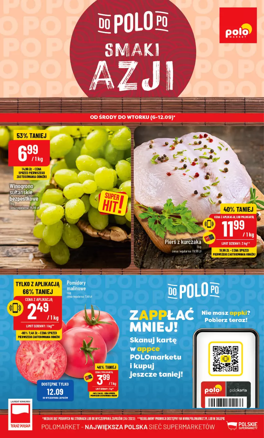 Gazetka promocyjna PoloMarket - Gazetka pomocyjna - ważna 06.09 do 12.09.2023 - strona 1 - produkty: Kurczak