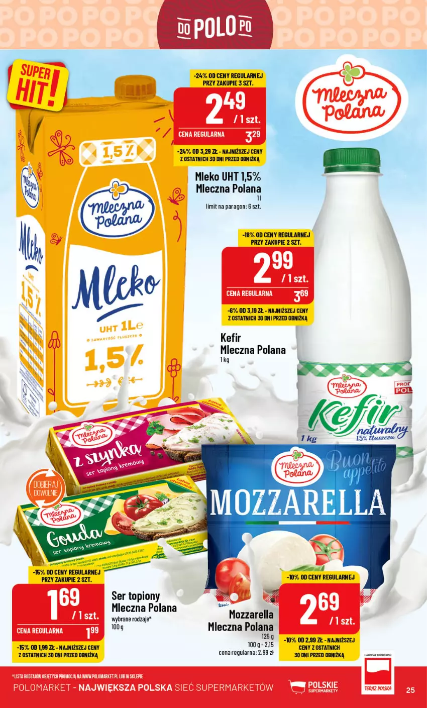 Gazetka promocyjna PoloMarket - Gazetka pomocyjna - ważna 06.09 do 12.09.2023 - strona 25 - produkty: Kefir, LANA, Mleko, Ser, Ser topiony, Top