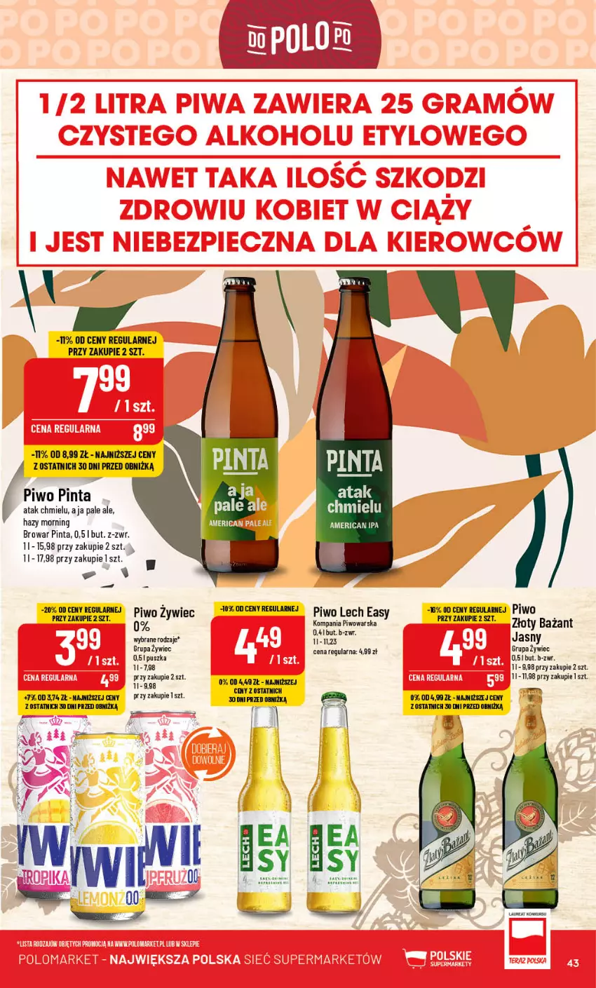 Gazetka promocyjna PoloMarket - Gazetka pomocyjna - ważna 06.09 do 12.09.2023 - strona 43 - produkty: Piwo