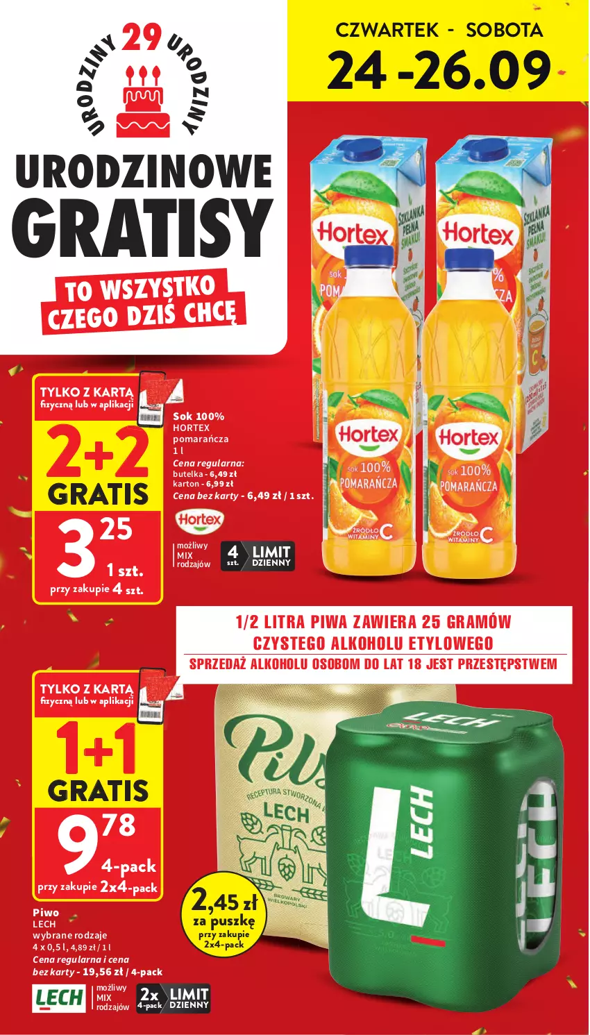 Gazetka promocyjna Intermarche - Gazetka promocyjna - ważna 24.09 do 30.09.2026 - strona 4 - produkty: Gra, Hortex, Piwa, Piwo, Sok