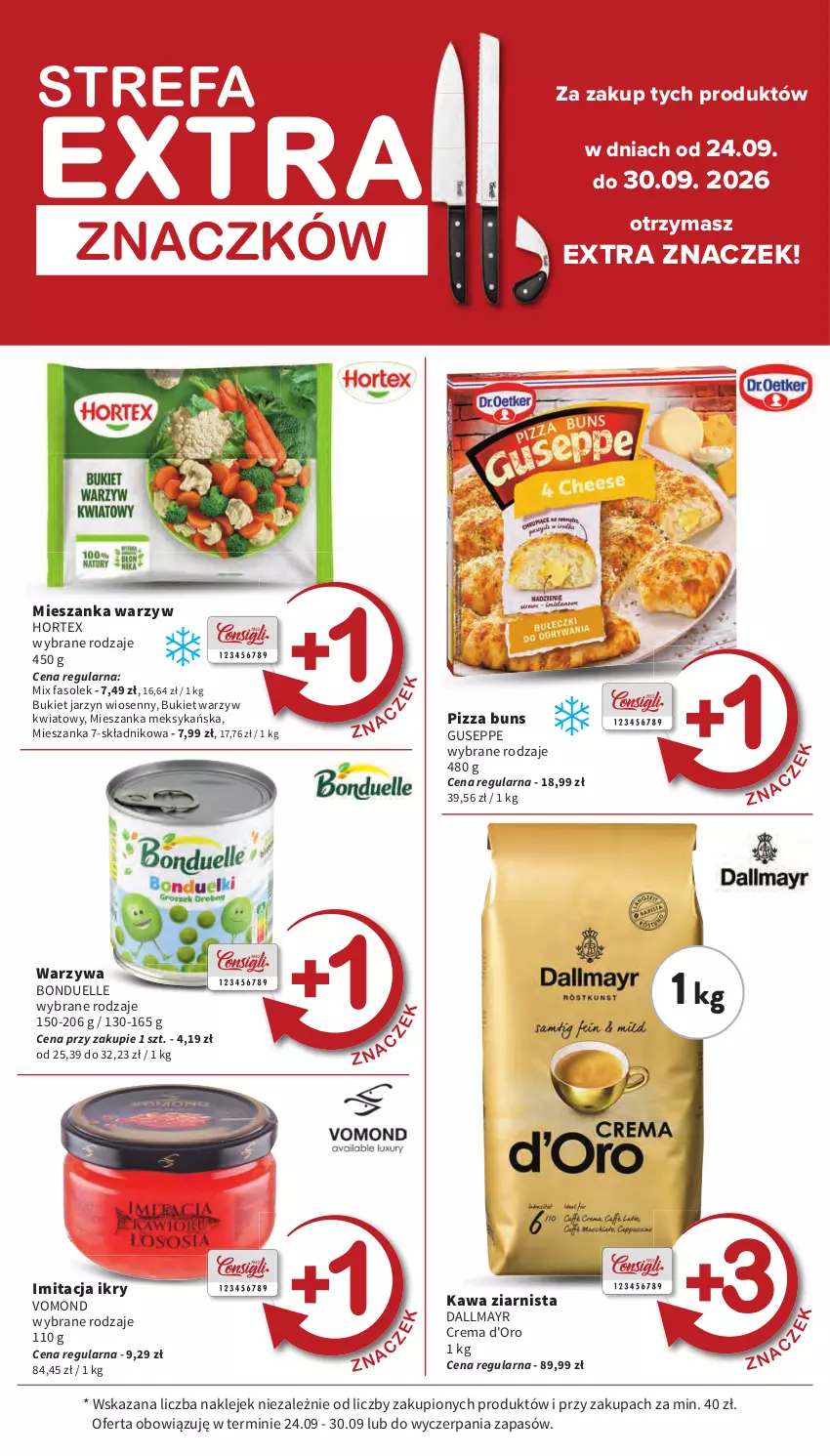 Gazetka promocyjna Intermarche - Gazetka promocyjna - ważna 24.09 do 30.09.2026 - strona 9 - produkty: Bonduelle, Bukiet, Bukiet warzyw, Dallmayr, Fa, Hortex, Kawa, Kawa ziarnista, Klej, Mieszanka meksykańska, Mieszanka warzyw, Pizza, Warzywa