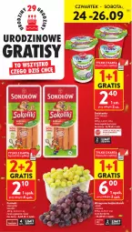 Gazetka promocyjna Intermarche - Gazetka promocyjna - Gazetka - ważna od 30.09 do 30.09.2026 - strona 2 - produkty: Sok, Gra, Sokołów, Zott, Parówki, Zott Primo, Wino