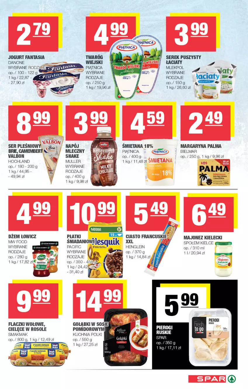 Gazetka promocyjna Spar - Spar - ważna 23.09 do 03.10.2024 - strona 3 - produkty: Danio, Danone, Dżem, Fa, Fanta, Flaczki wołowe, Hochland, Jogurt, Kuchnia, Majonez, Margaryna, Napój, Palma, Piątnica, Ser, Ser pleśniowy, Serek, Serek puszysty