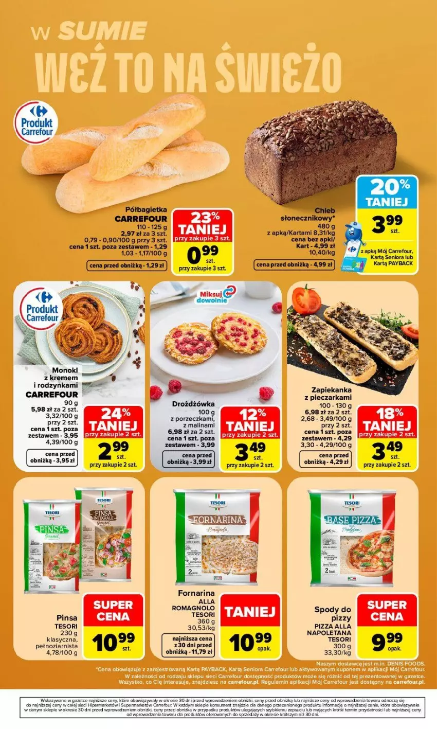 Gazetka promocyjna Carrefour - Gazetka Carrefour, Market w SUMIE weź to na świeżo - ważna 29.06 do 04.07.2026 - strona 6 - produkty: Bagietka, Piec, Pieczarka, Pizza, Półbagietka, Por, Zapiekanka