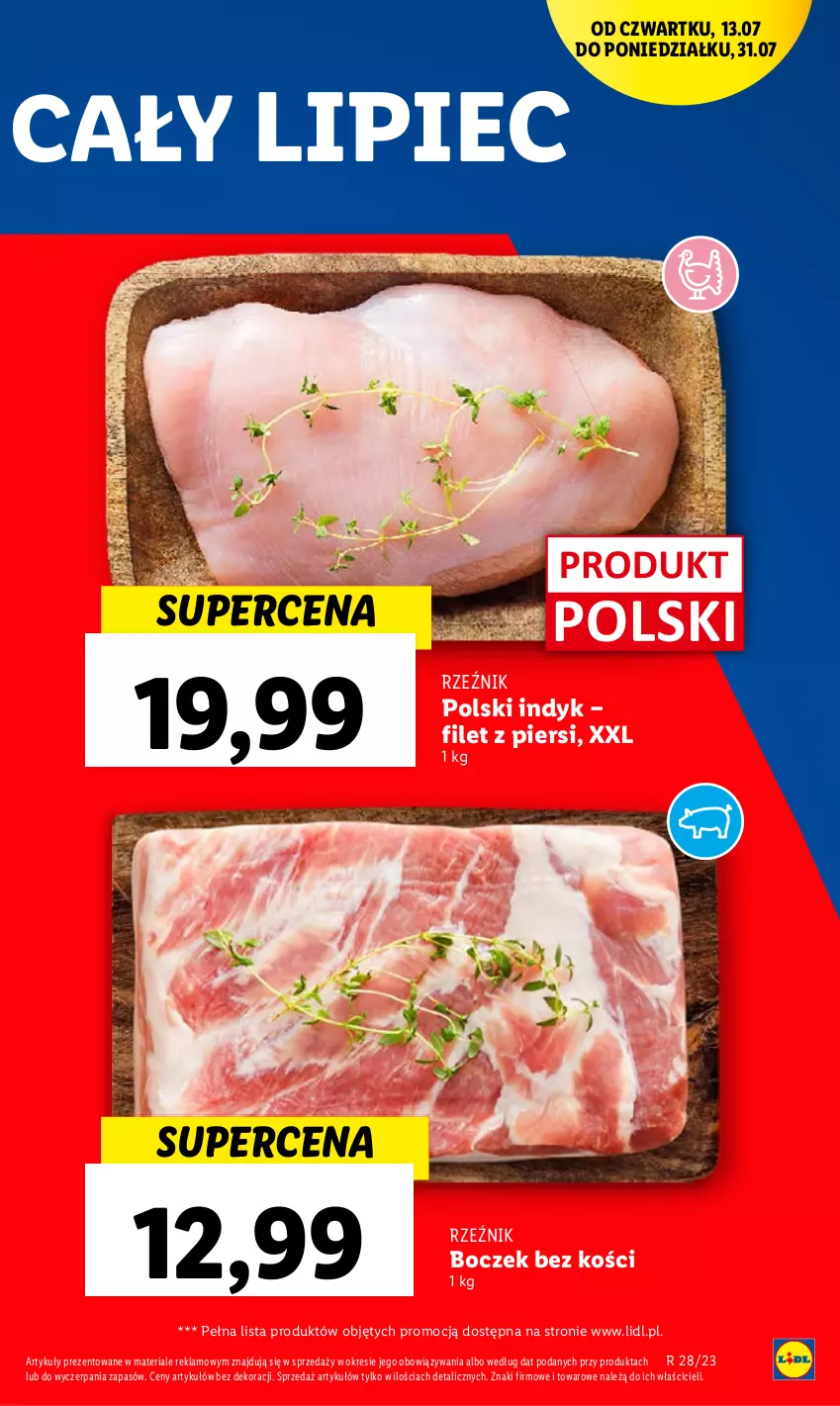 Gazetka promocyjna Lidl - GAZETKA - ważna 13.07 do 15.07.2023 - strona 11 - produkty: Boczek, Boczek bez kości, Piec