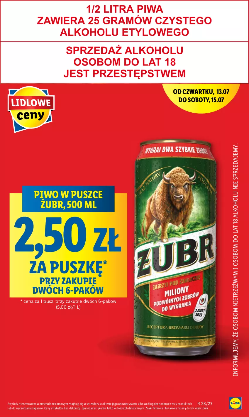 Gazetka promocyjna Lidl - GAZETKA - ważna 13.07 do 15.07.2023 - strona 15 - produkty: Piwo